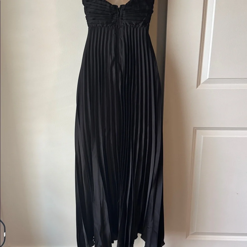 Abercrombie & Fitch Elegant Black Pleated Maxi Dress size XXS